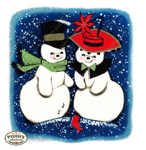 PDXC17030a -- Snowmen women Color Illustration
