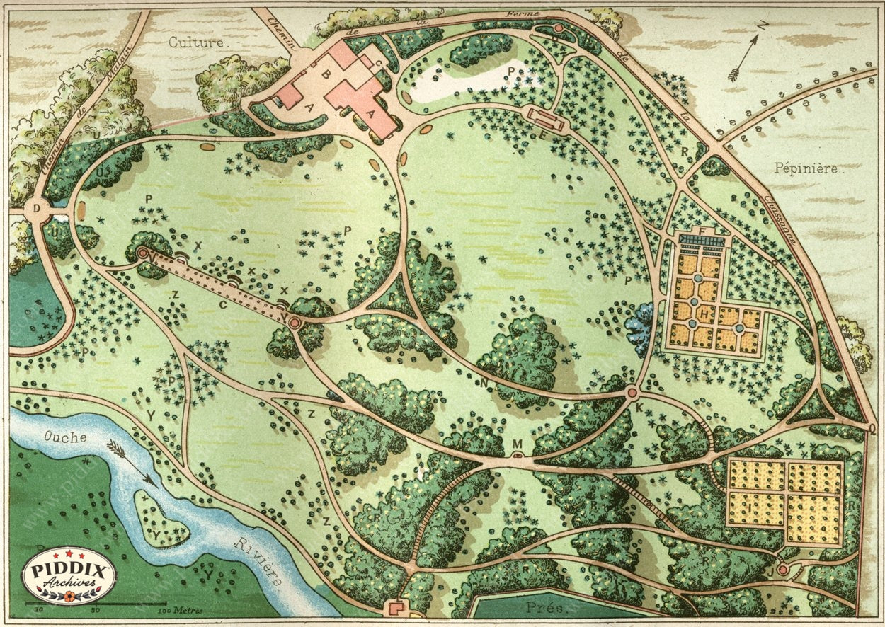Pdxc1710 -- Garden Maps Color Illustration