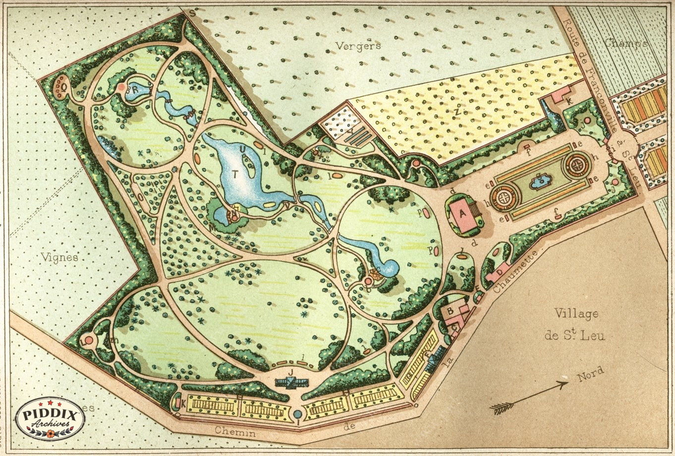 Pdxc1713 -- Garden Maps Color Illustration