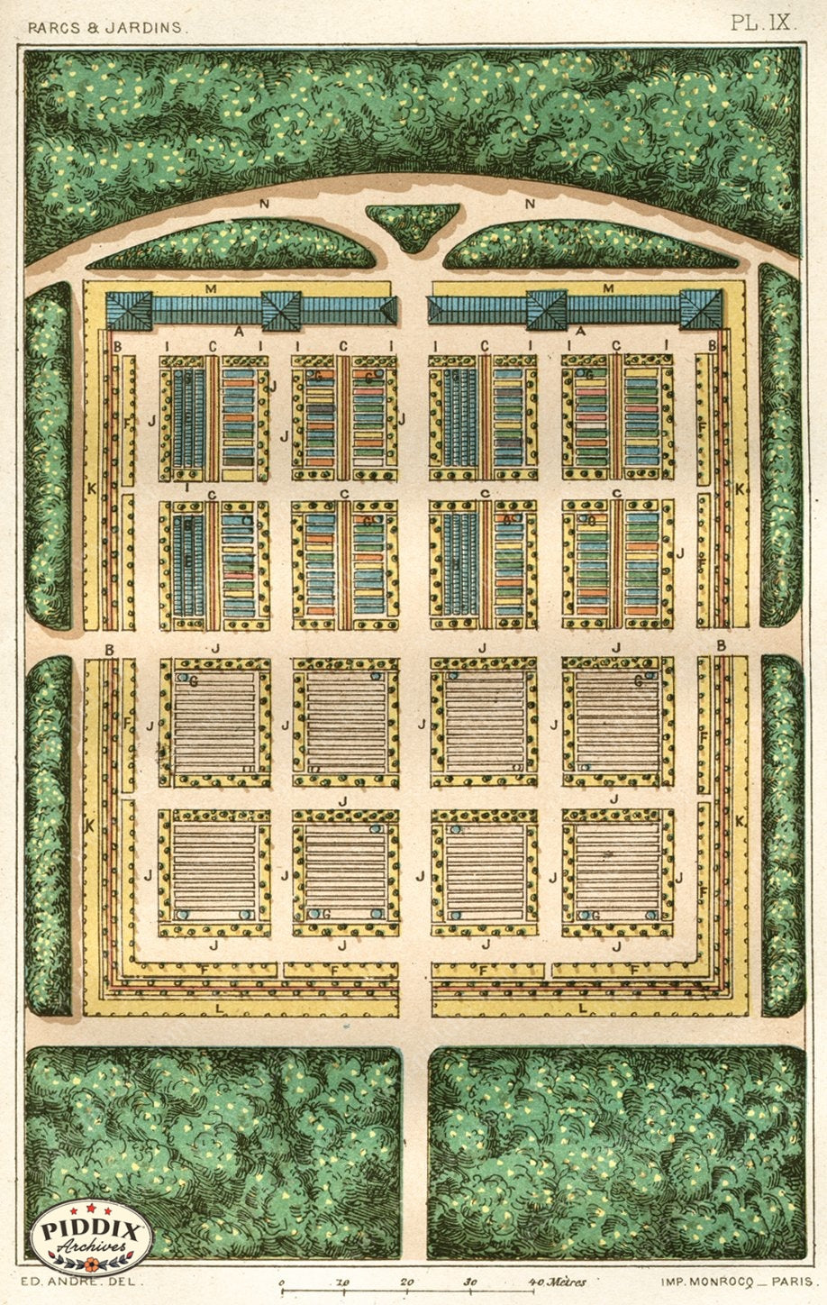 Pdxc1716 -- Garden Maps Color Illustration