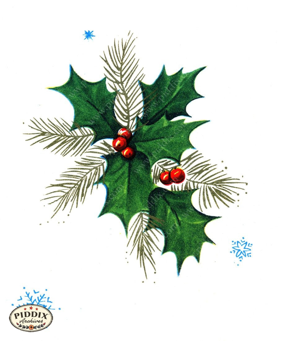 Pdxc17289A & B -- Christmas Greens Color Illustration