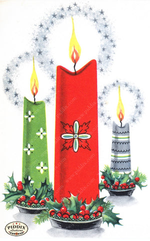 Pdxc17336 -- Christmas Candles Color Illustration