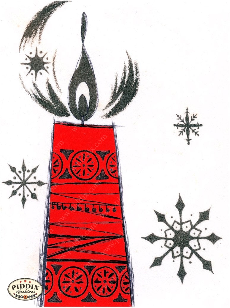 Pdxc17356 -- Christmas Candles Color Illustration