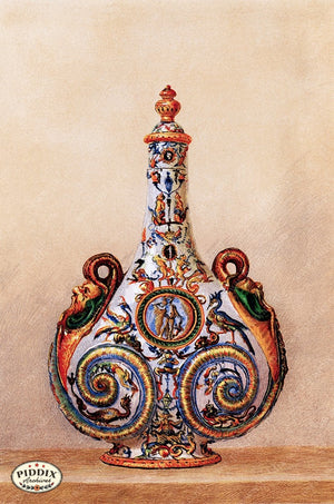 PDXC18882 -- Chinoiserie Vases Color Illustration