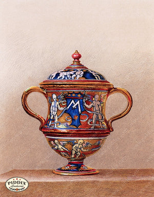 PDXC18885 -- Chinoiserie Vases Color Illustration