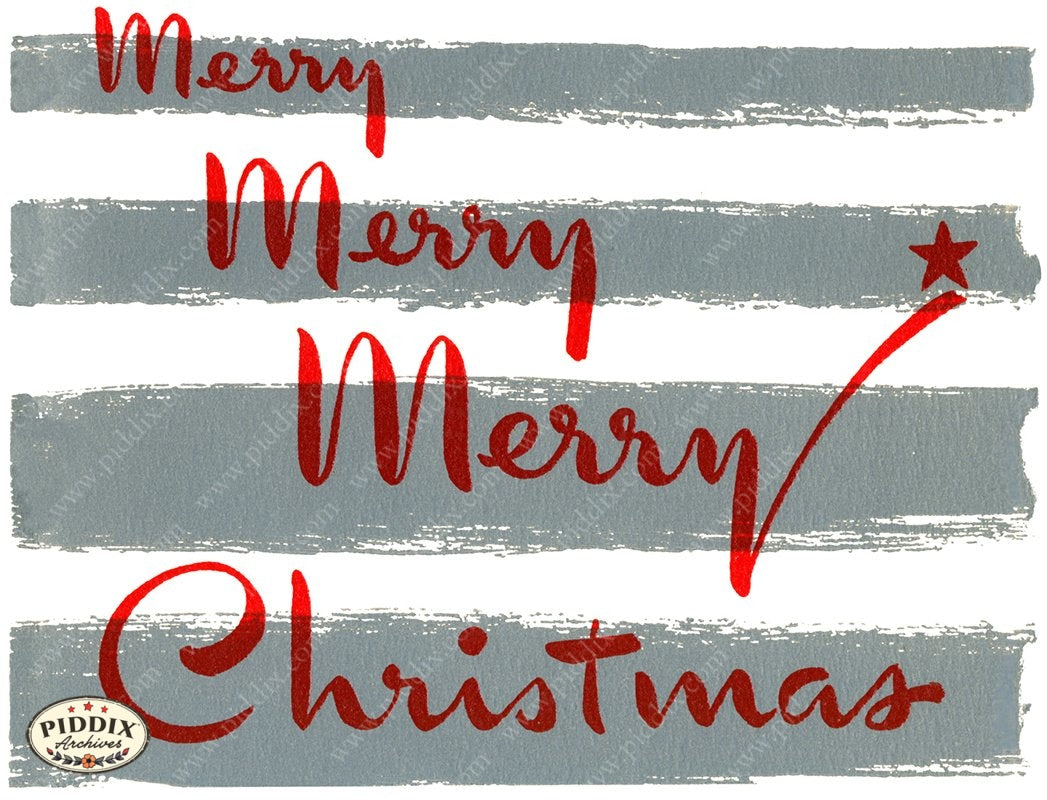 Pdxc18911A -- Christmas Words Color Illustration