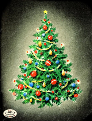 Pdxc18929A -- Christmas Trees Color Illustration