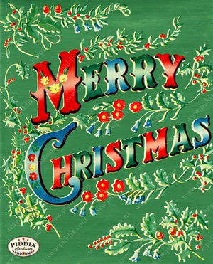 Pdxc18930A -- Christmas Words Color Illustration