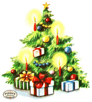 Pdxc18931A -- Christmas Trees Color Illustration