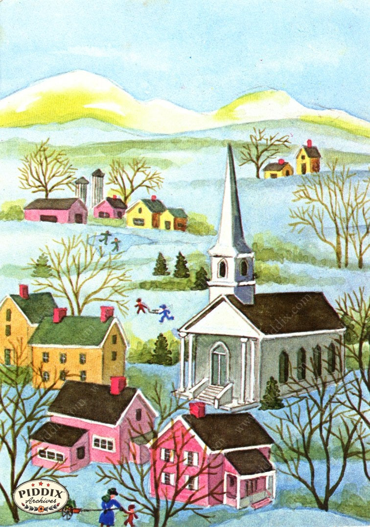 Pdxc18948A -- Snowy Scenes Color Illustration