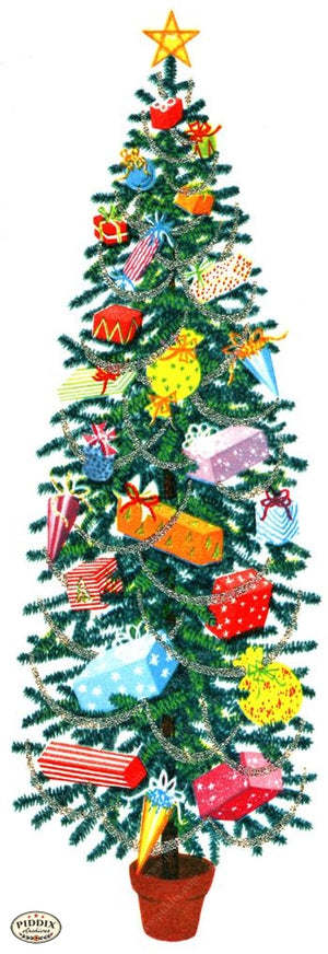 Pdxc18956A -- Christmas Trees Color Illustration