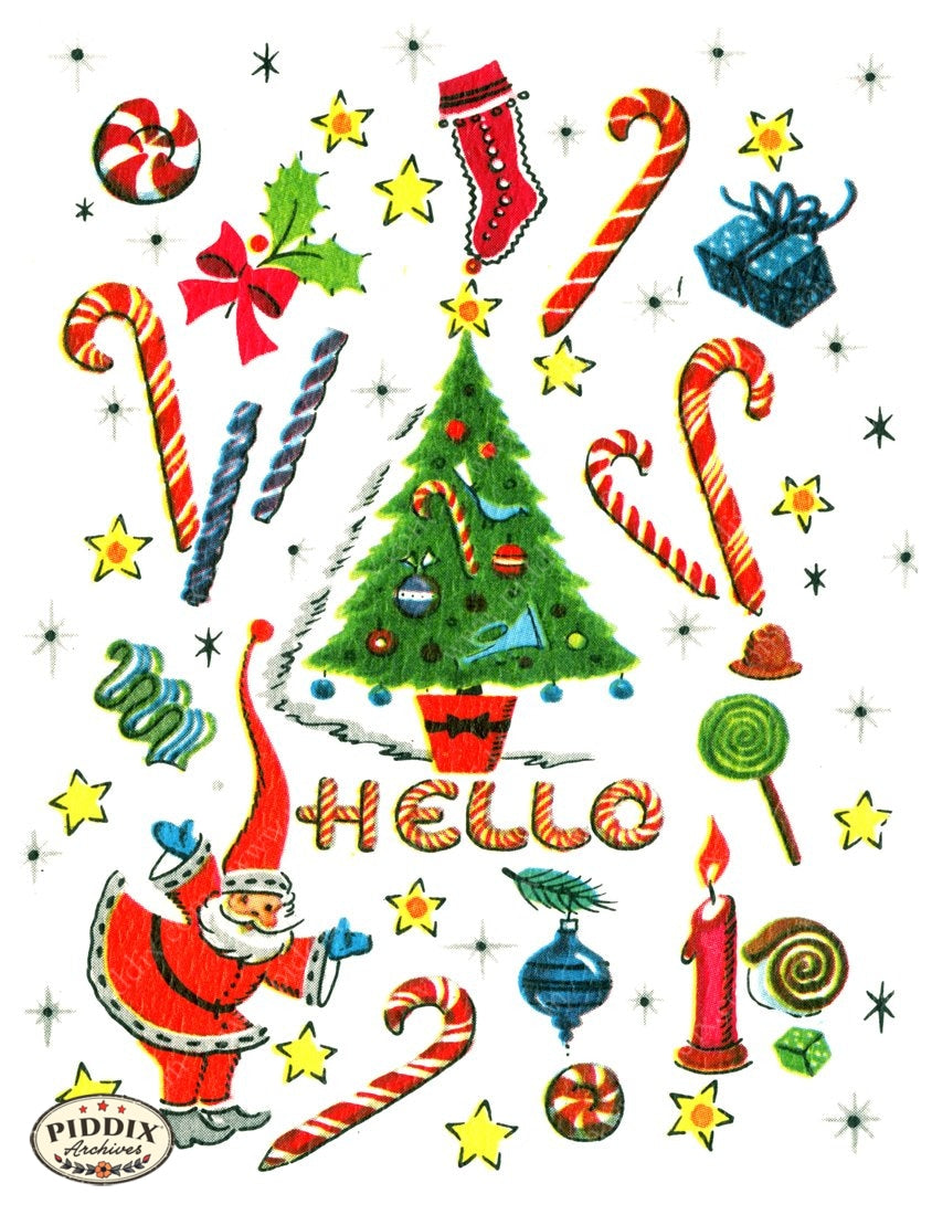 Pdxc18980A -- Christmas Patterns Color Illustration