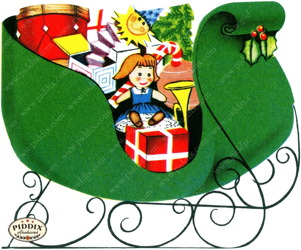 PDXC19123a -- Santa Claus Color Illustration