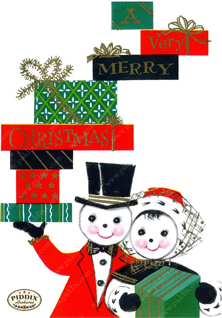 PDXC19151a -- Snowmen women Color Illustration