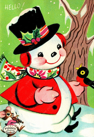 PDXC19157a -- Snowmen women Color Illustration