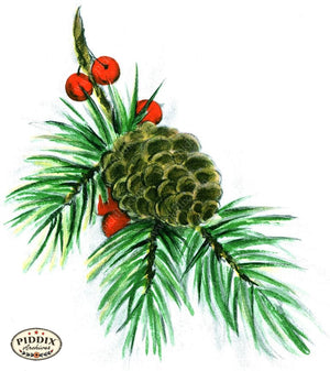 PDXC19170d -- Christmas Greens Color Illustration