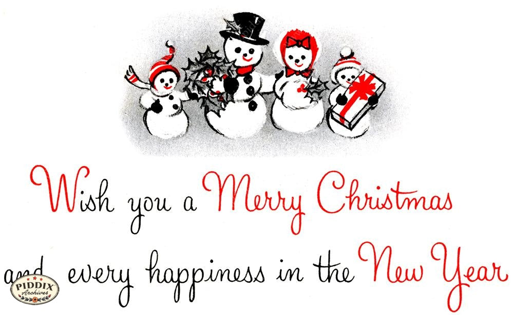 PDXC19177c -- Snowmen women Color Illustration