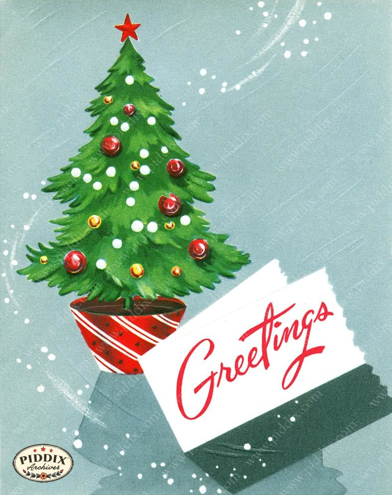 PDXC19195a-- Christmas Trees Color Illustration