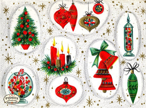 PDXC19463a -- Christmas Ornaments Color Illustration