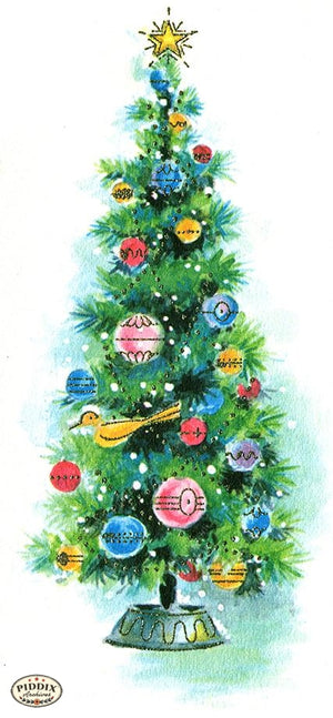 PDXC19469a -- Christmas Trees Color Illustration