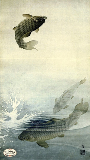 PDXC19514 -- Japanese Fish Woodblock