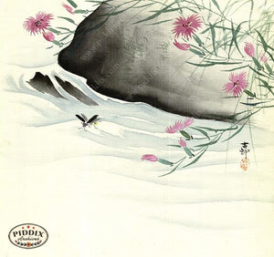 PDXC19515 -- Japanese Insect and Flowers Woodblock