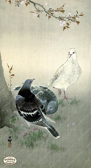 PDXC19535 -- Japanese Birds Woodblock