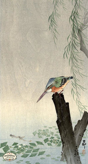 PDXC19536-- Japanese Bird Woodblock