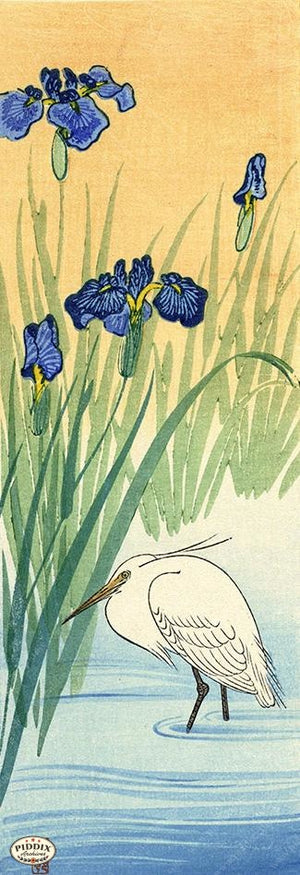 PDXC19587 -- Japanese Bird and Flowers Woodblock