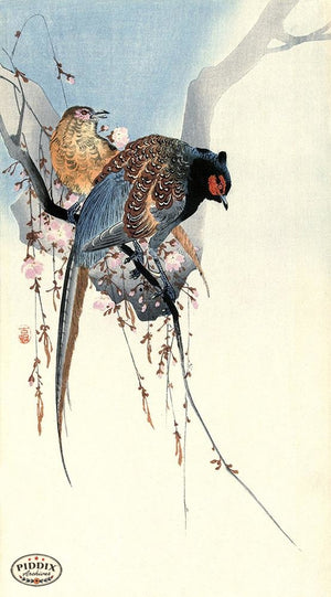 PDXC19589-- Japanese Birds Woodblock