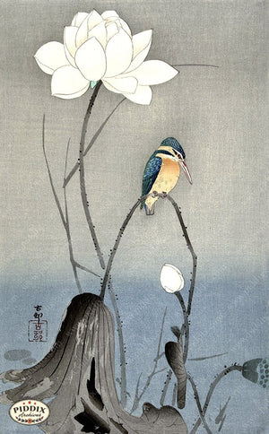 PDXC19600 -- Japanese Bird and Flower Woodblock