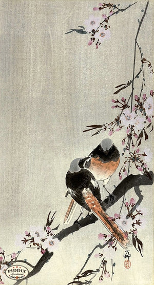 PDXC19635 -- Japanese Birds and Flowers Woodblock