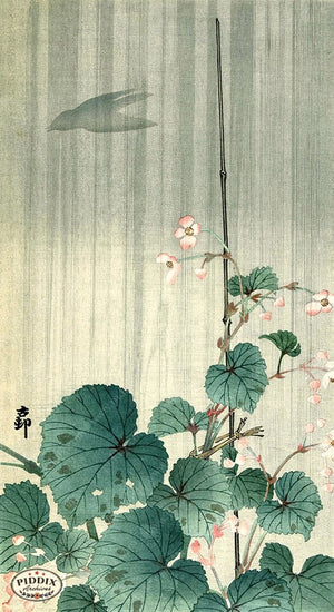 PDXC19640 -- Japanese Bird Flowers Woodblock