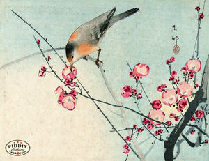 PDXC19650 -- Japanese Bird and Flowers Woodblock