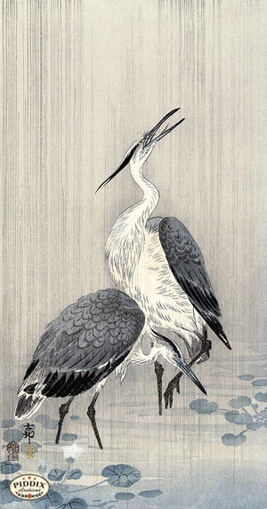 PDXC19667 -- Japanese Heron Woodblock