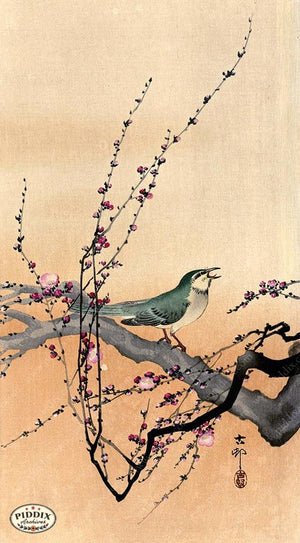 PDXC19707 -- Japanese Bird and Flowers Woodblock