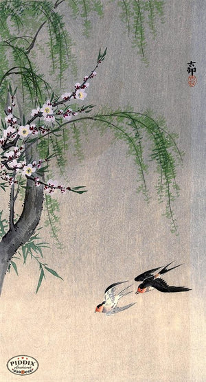 PDXC19717 -- Japanese Birds and Flowers Woodblock
