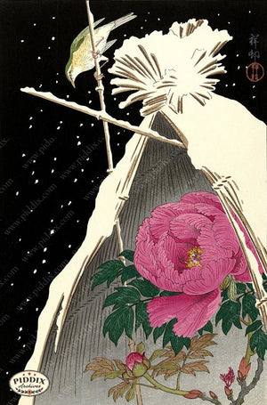 PDXC19742 -- Japanese Flower and Bird Woodblock