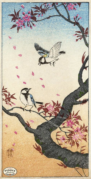 PDXC19773 -- Japanese Birds and Flowers Woodblock