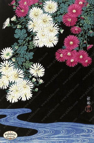 PDXC19780 -- Japanese Flowers Woodblock
