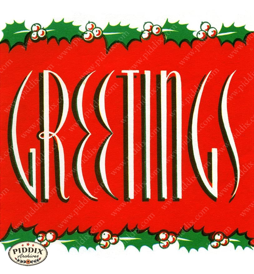 PDXC19877a -- Christmas Words Color Illustration