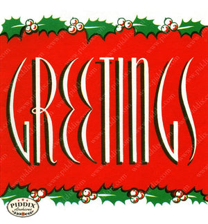 PDXC19877a -- Christmas Words Color Illustration
