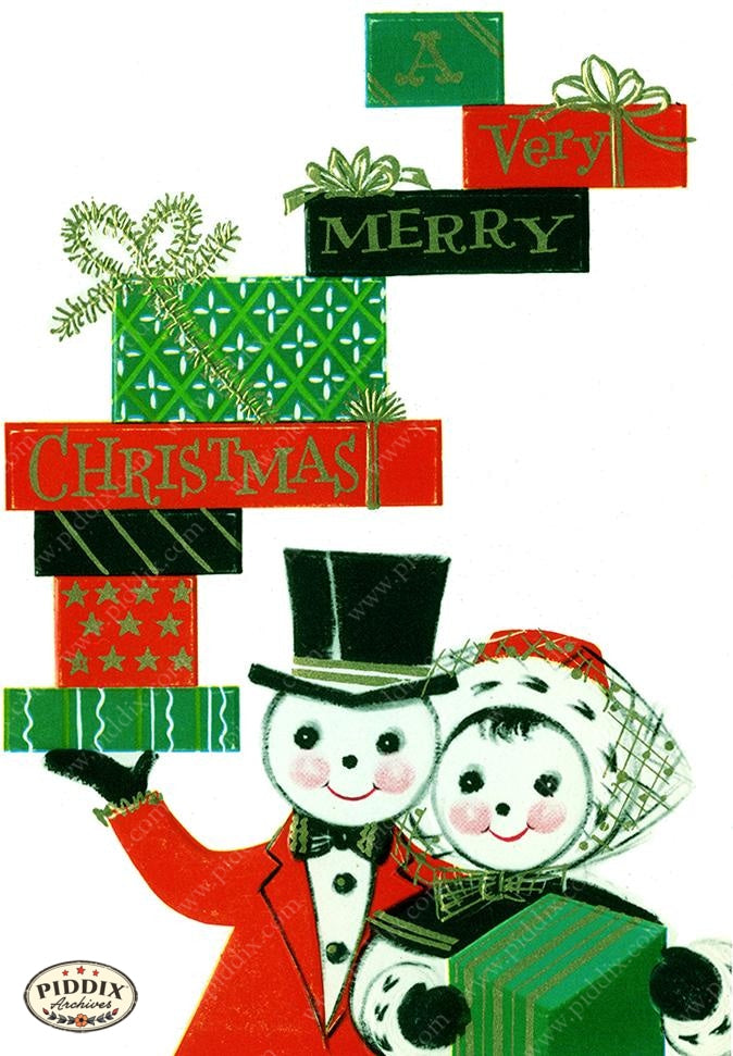 PDXC19882a -- Snowmen women Color Illustration