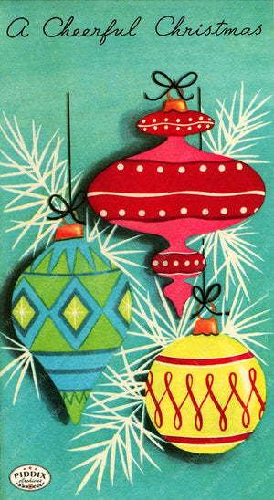 PDXC19910a -- Christmas Ornaments Color Illustration