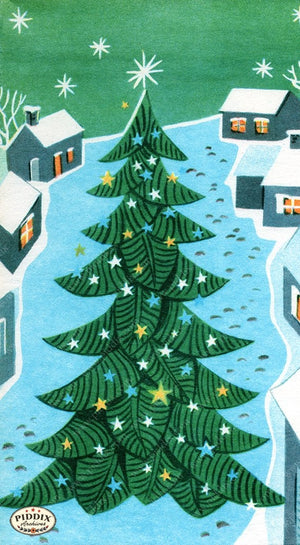 PDXC19911a -- Christmas Trees Color Illustration