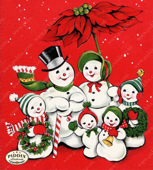 PDXC20132a -- Snowmen women Color Illustration