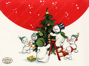 PDXC20132b -- Snowmen women Color Illustration