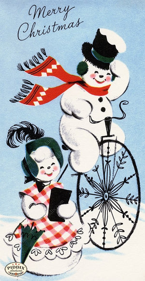 PDXC20139a -- Snowmen women Color Illustration