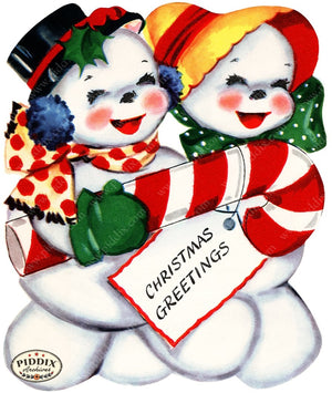 PDXC20156a -- Snowmen women Color Illustration