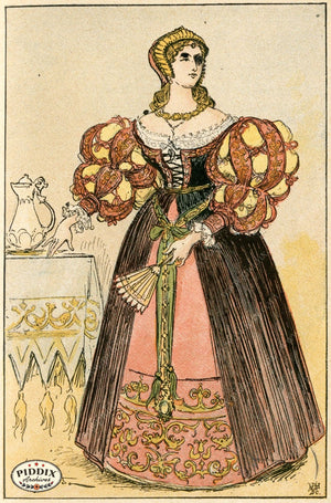 Pdxc2154 -- French Fashion Color Illustration